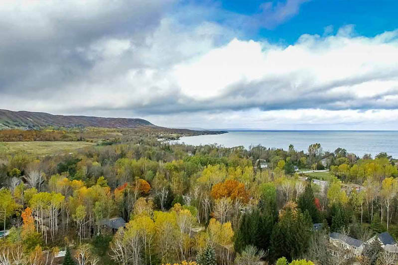 Aerial view of Georgian Bay Ontario