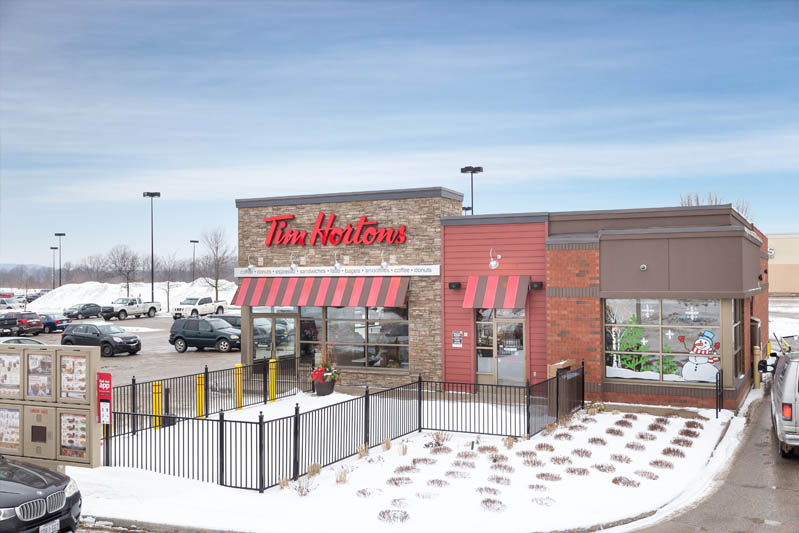 real estate for commercial properties showing a Tim Horton's 