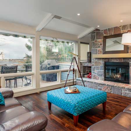 A living room with a view on Collingwoods iconic Terminals