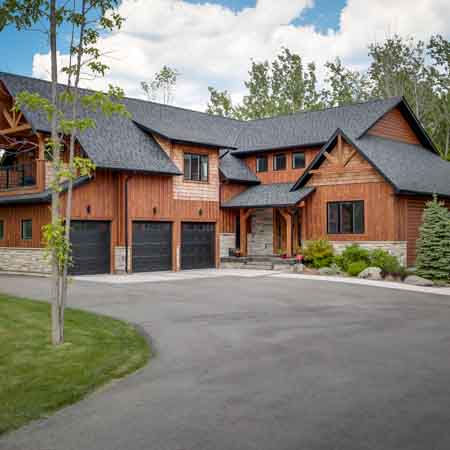 Large beautiful home surrounded by trees