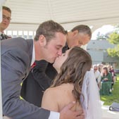 A Newlywed couple kissing by Chris Gardiner Photography www.cgardiner.ca